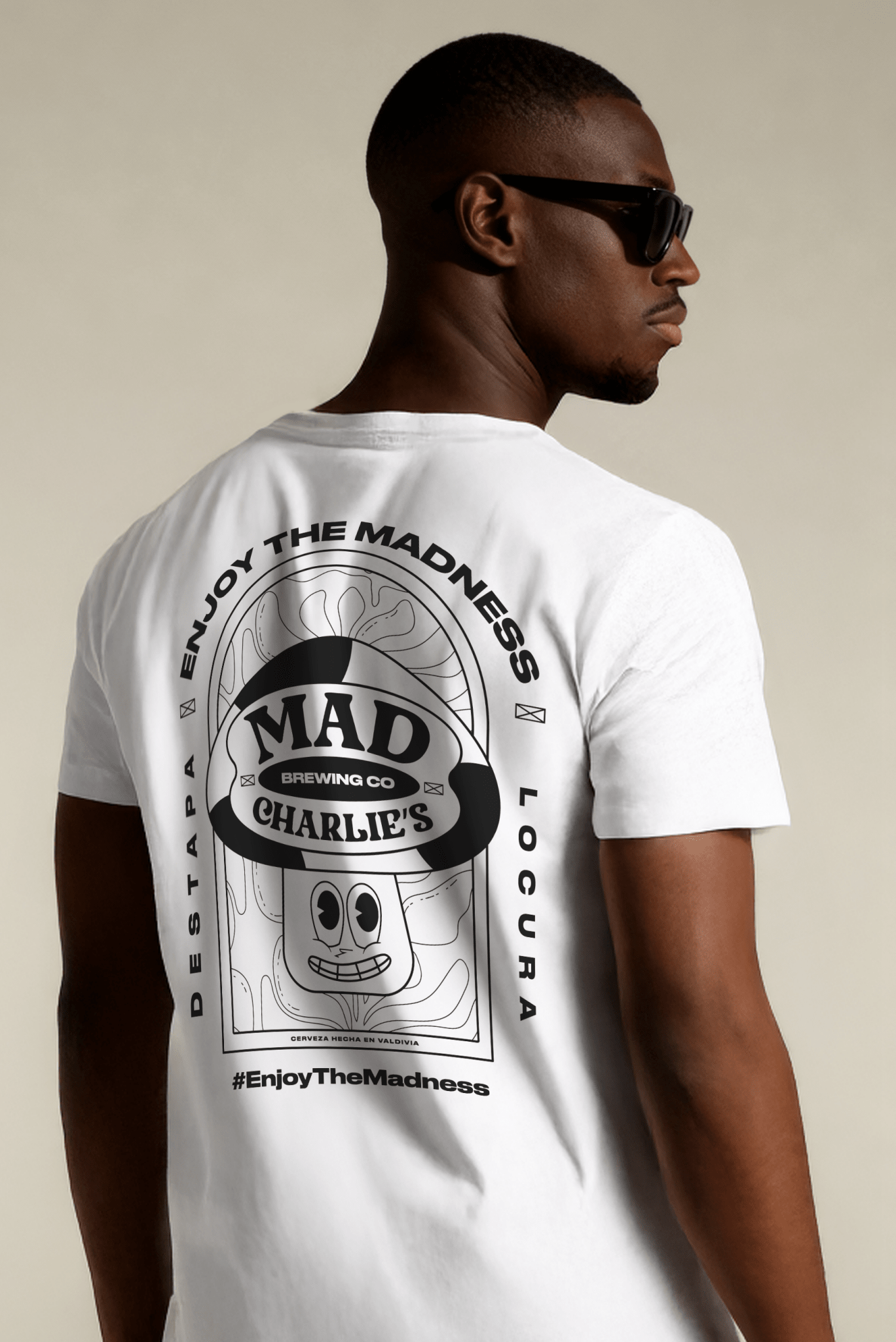 Polera Mad Charlie’s Enjoy The Madness White - MadCharlies.cl