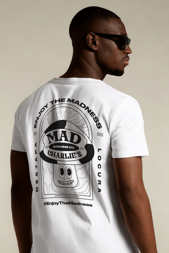 Polera Mad Charlie’s Enjoy The Madness White - MadCharlies.cl